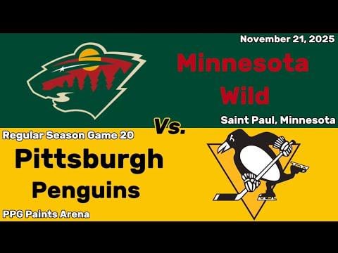Minnesota Wild vs Pittsburgh Penguins | November 21, 2025 | All Goals