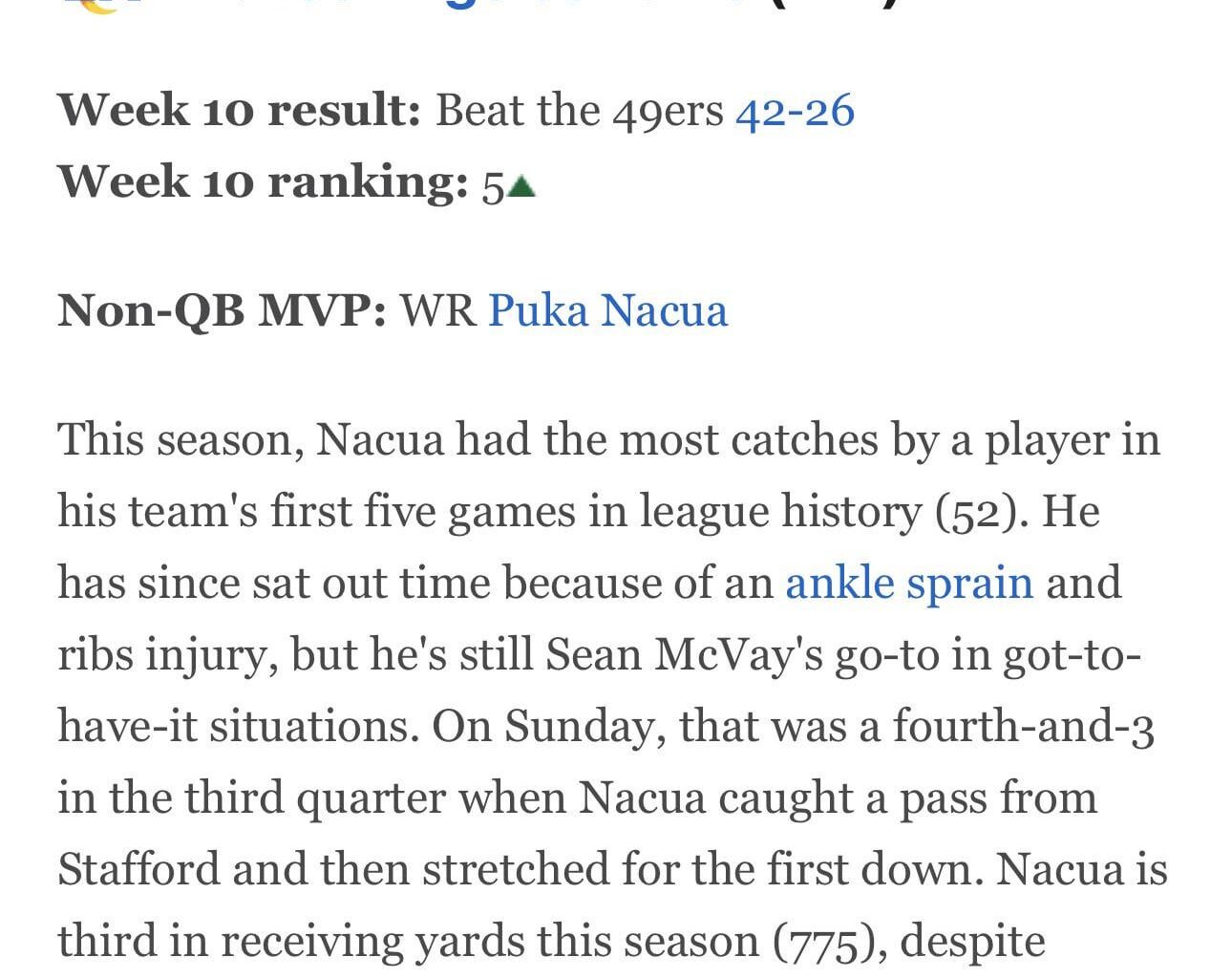 All the way up to #2 in ESPN PR