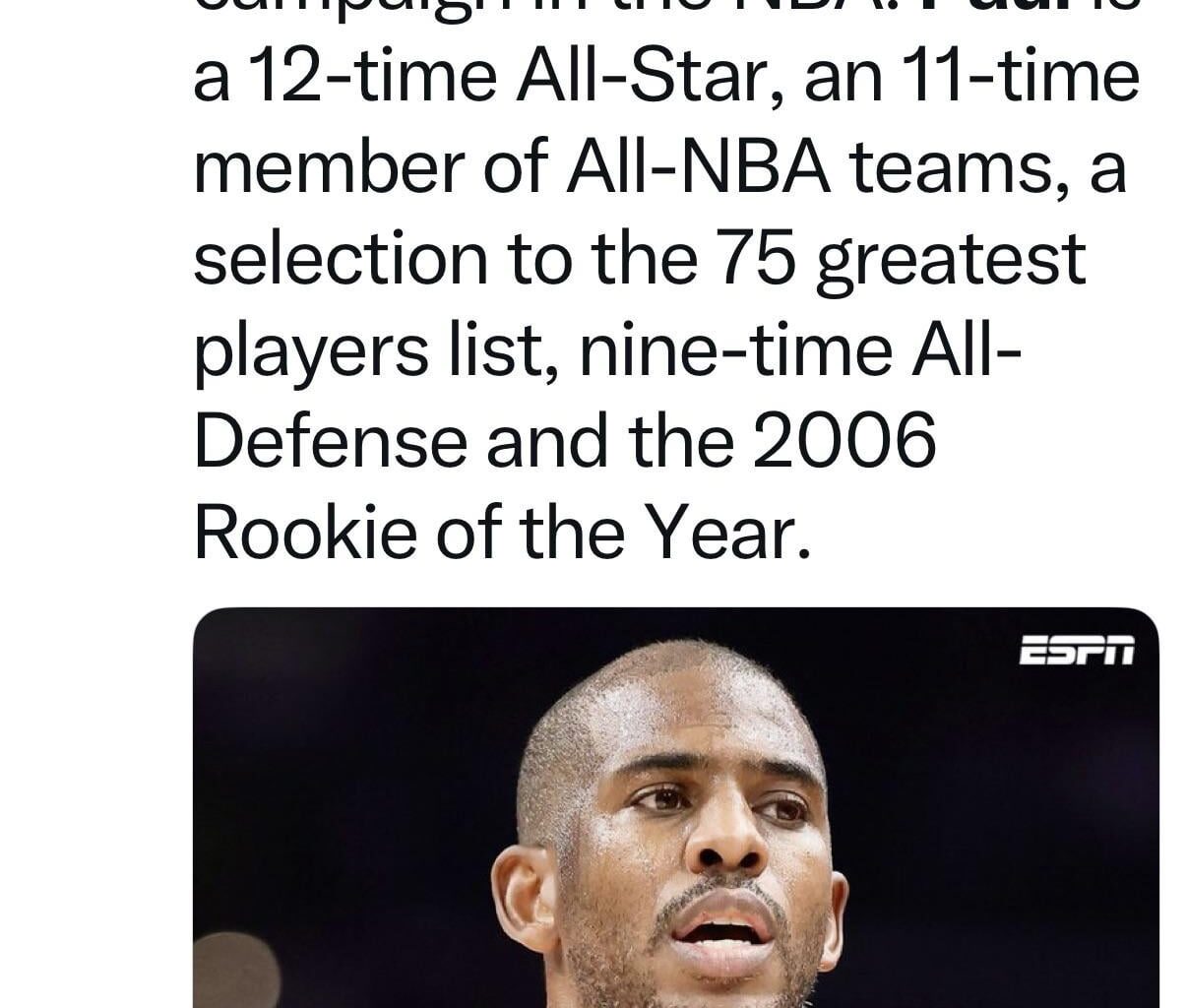 Chris Paul is retiring.