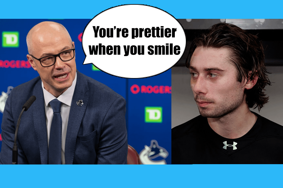 Canucks had a talk with Hughes about his body languaage