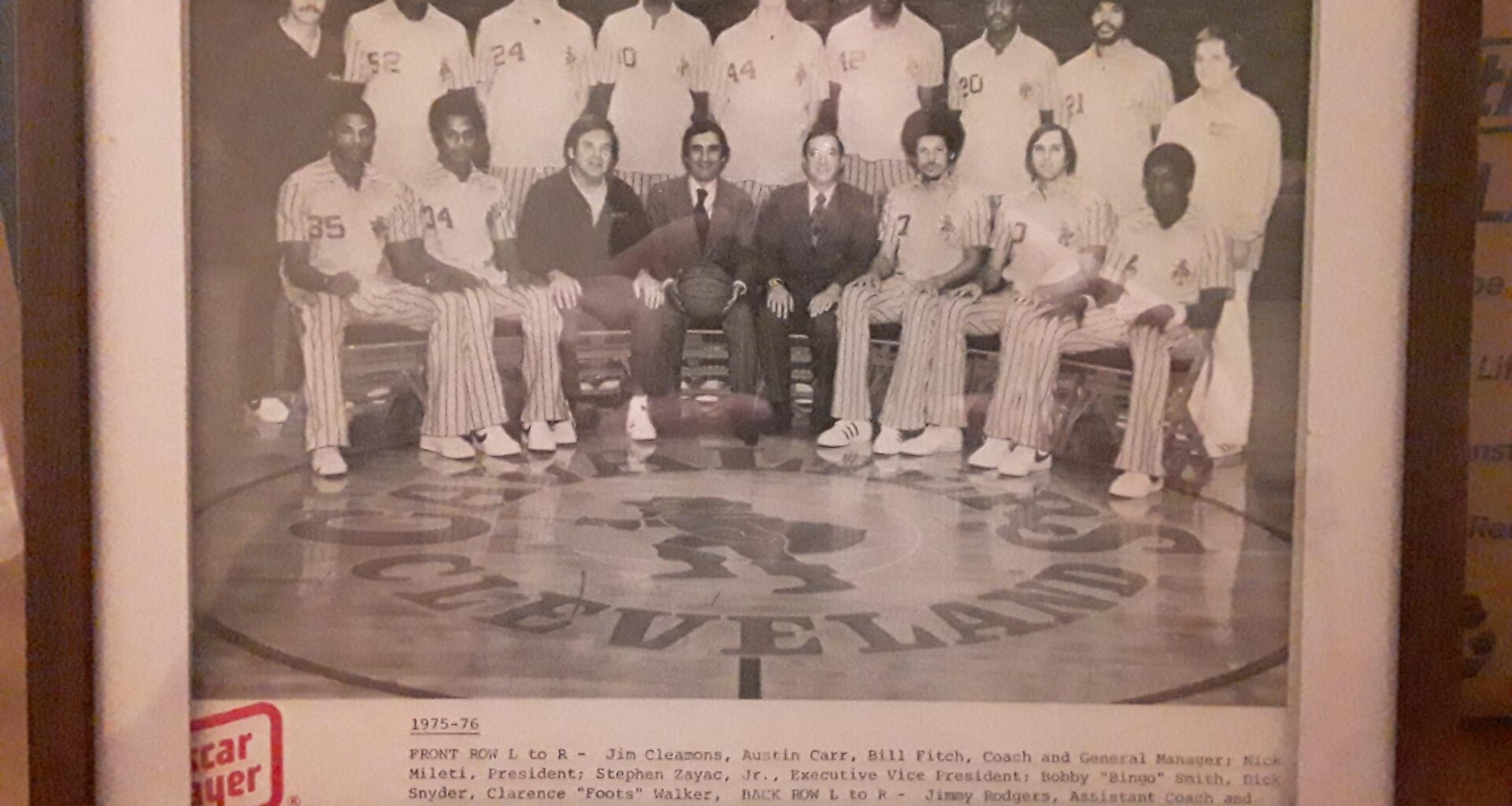 One of my Dad's Gifts This Year - 75-76 Cavs Team Photo