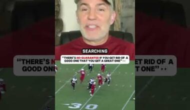 Kurt Warner- "There's no guarantee that if you get rid of a good one, you'll get a great one"