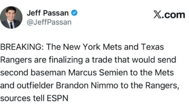 Nimmo Traded to Rangers for Semien