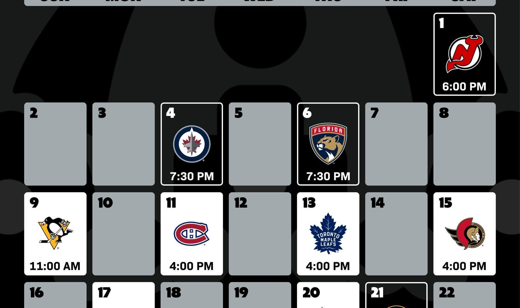 November Schedule Wallpaper