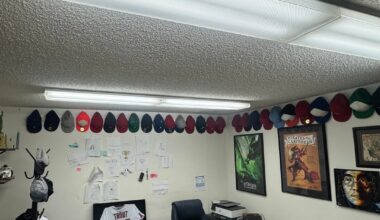 Just finished hanging all my hats in my office!