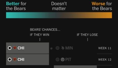 If the Bears win any 5 of the remaining games they are guaranteed a playoff spot