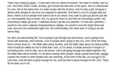 [Evans] #Broncos QB Bo Nix spoke for 3 minutes straight today on a question of how he handles criticism.