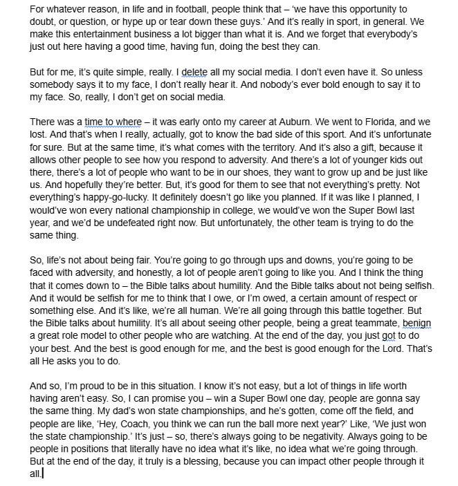 [Evans] #Broncos QB Bo Nix spoke for 3 minutes straight today on a question of how he handles criticism.