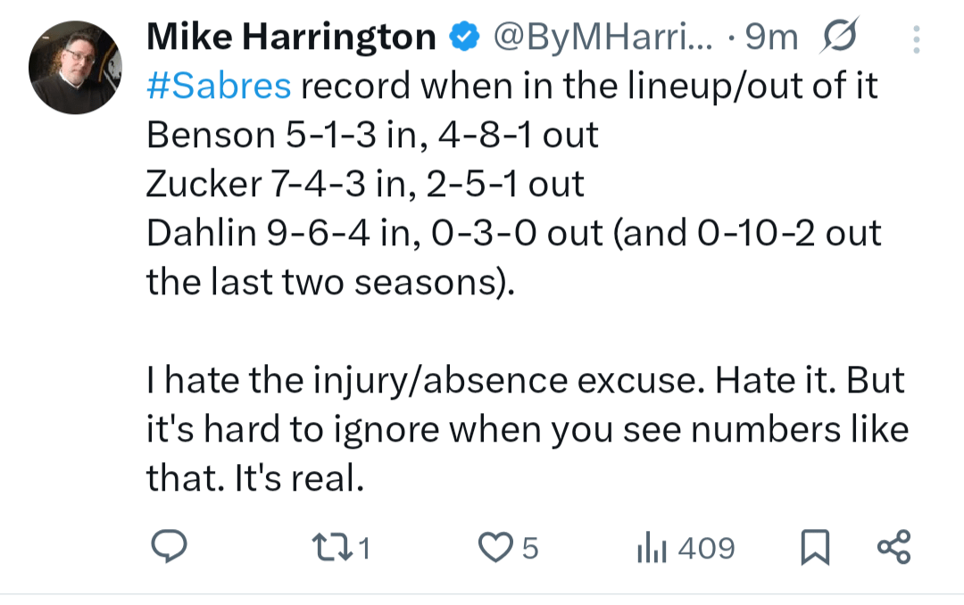 Write it down: Mike Harrington had a reasonable thought today