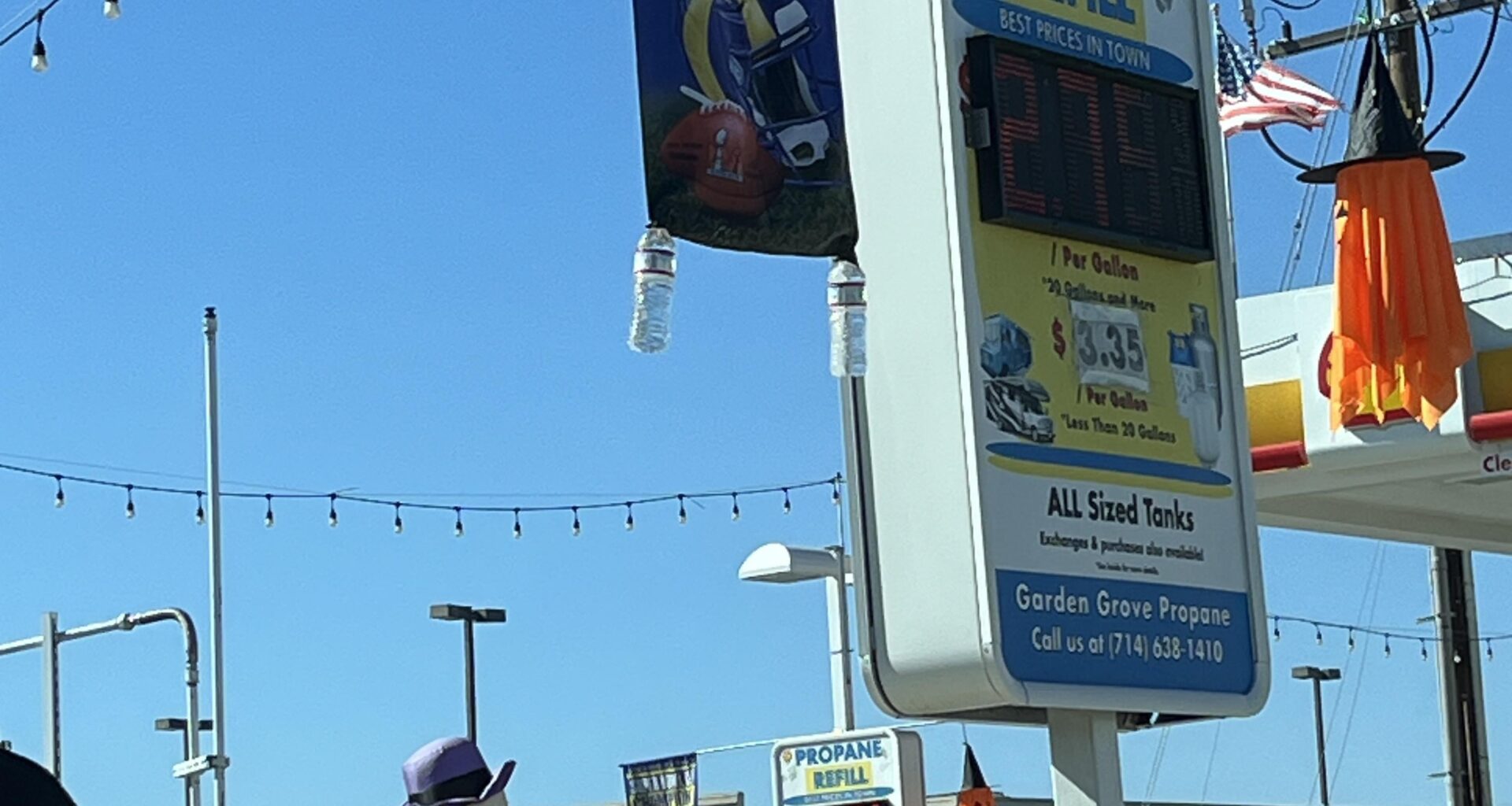 Saw this flag hanging on the price sign of a Shell gas station in Garden Grove, CA, where I live!
