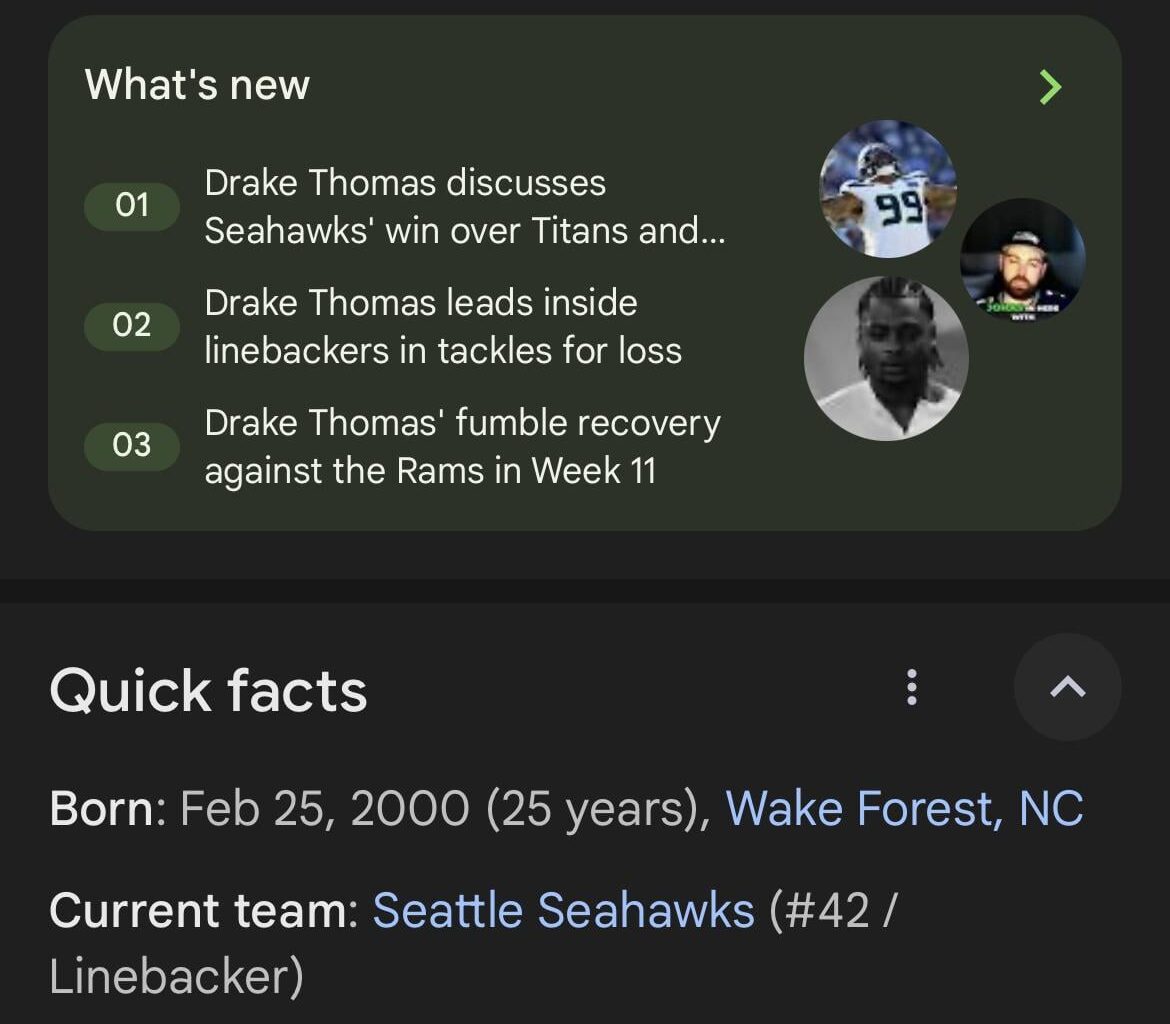 Drake Thomas is a little guy