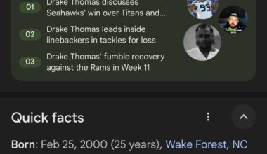 Drake Thomas is a little guy