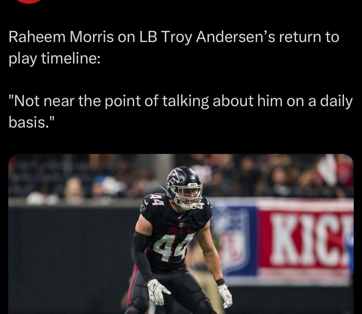 At this point I don’t think we’ll ever see Troy Andersen take the field again