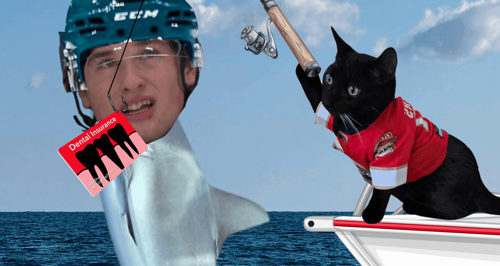 Jason Purrhees went fishing for a San Jose Shark