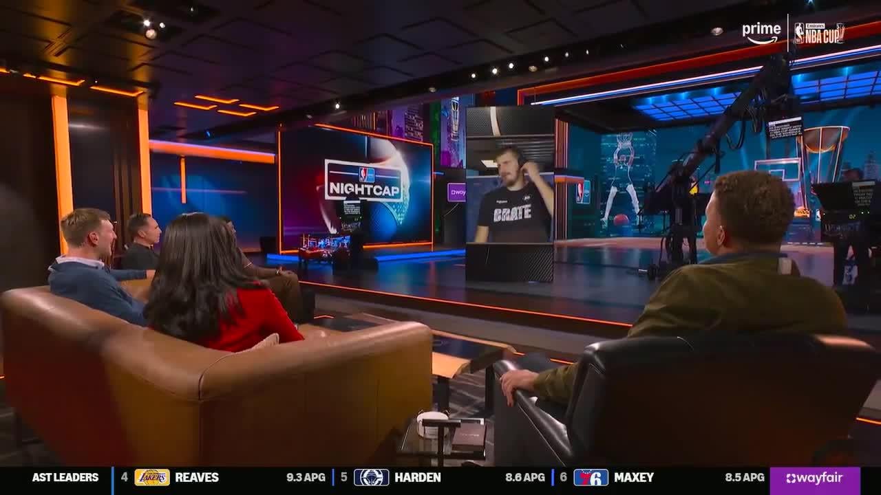 Nikola Jokic giving praise to the Prime crew: "This is good, this is fun. Much better"