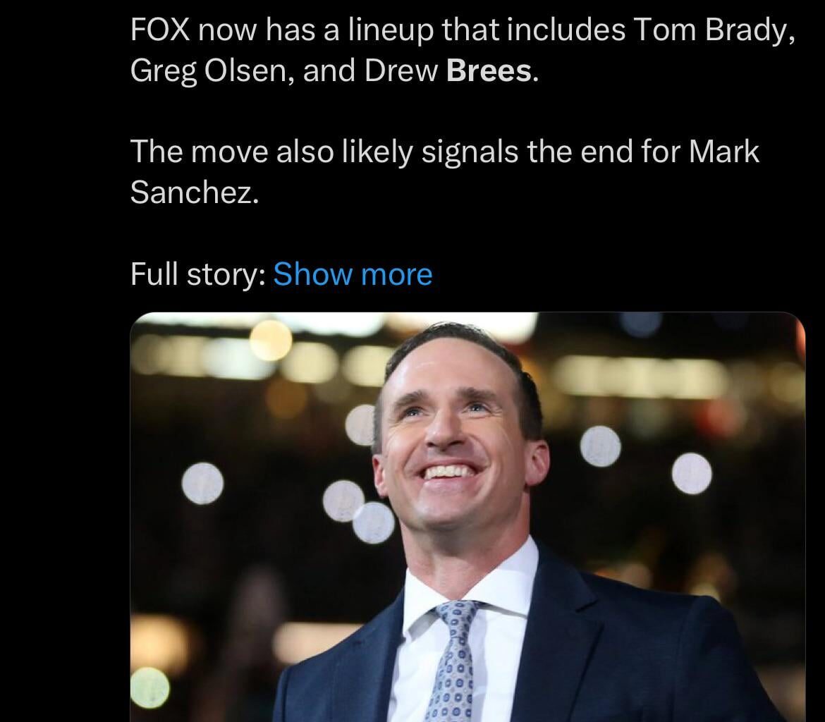 Get ready to hear Brees call Saints games in the near future