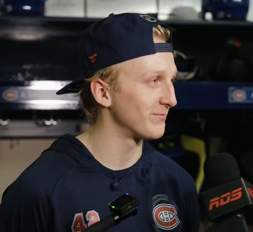 Adam Engstrom today on getting the call up from Laval: “Maybe I'll have a little bit more confidence. It was a little bit nerve-wrecking when I got the call (that I was joining the Habs). It was an exciting time. I'm just really happy to be here right now.”