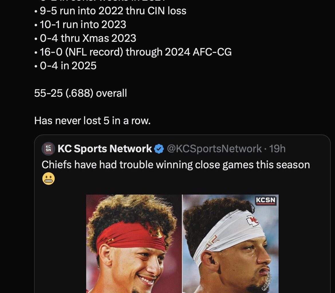 [Scott Kacsmar] One score win streaks in the Mahomes Dynasty