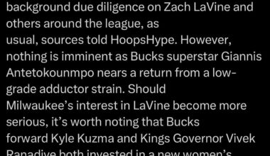 The Milwaukee Bucks are showing a level of interest in Zach LaVine, per @MikeAScotto