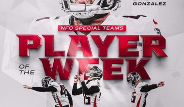 Zane Gonzalez named “NFC Special Teams Player Of The Week”