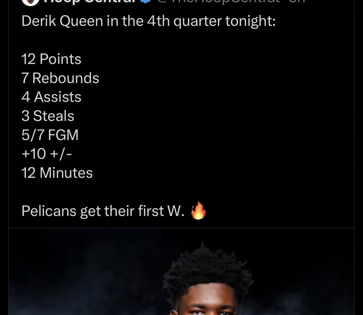 Queen is the first player since the play by play era to hit these stats.
