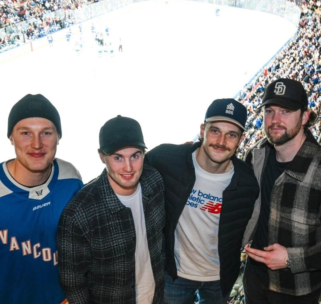 Sone of the Canucks at the first Vancouver Goldeneyes game