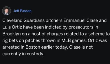 Pitchers Clase and Ortiz have been indicted by prosecutors to rig MLB games.