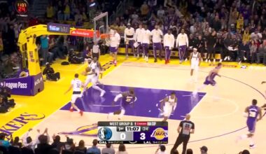 [Highlight] Luka Doncic lobs to LeBron James for the slam dunk