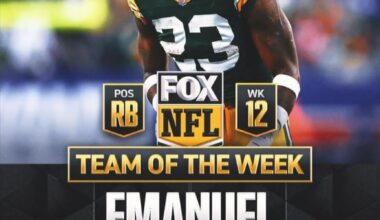 congrats to Emanuel for being on the team of the week!