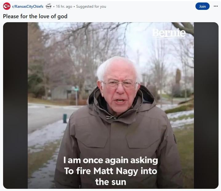 Amazing Things Happening on the Chief Subreddit