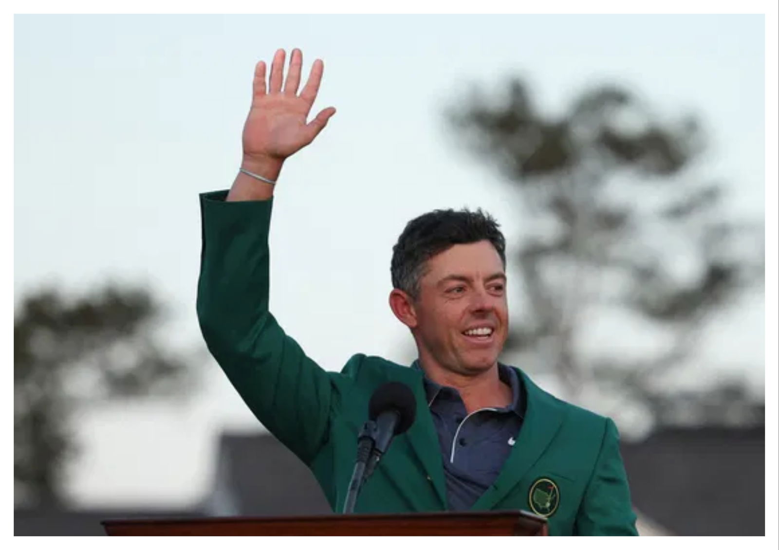 McIlroy wearing his pride and joy at The Masters