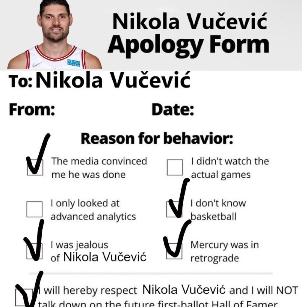 My official apology I will never speak ill of you again