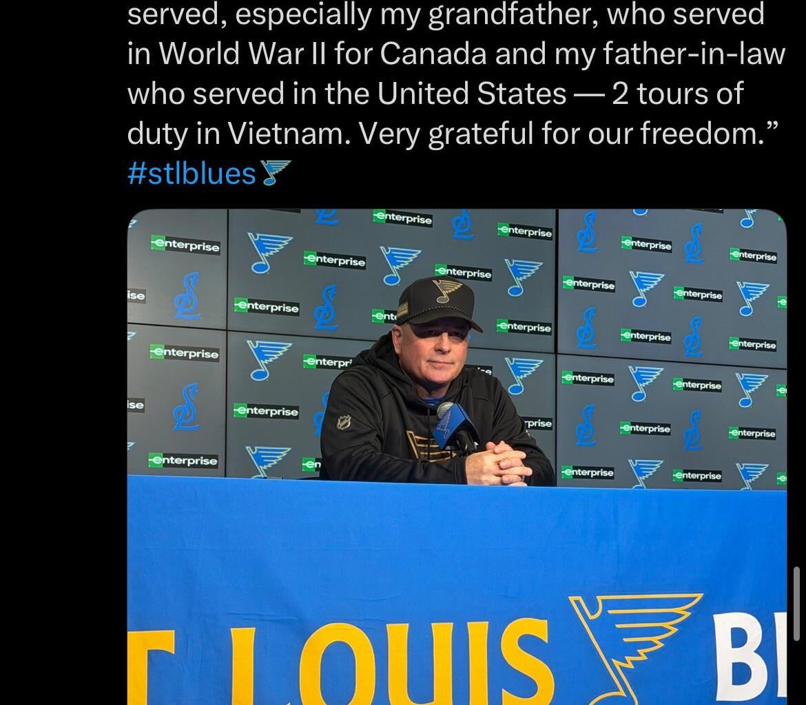 Monty in military gear: “I wan t to start this Remembrance Day by thanking those who served, especially my grandfather, who served in World War II for Canada and my father-in-law who served in the United States — 2 tours of duty in Vietnam. Very grateful for our freedom.”