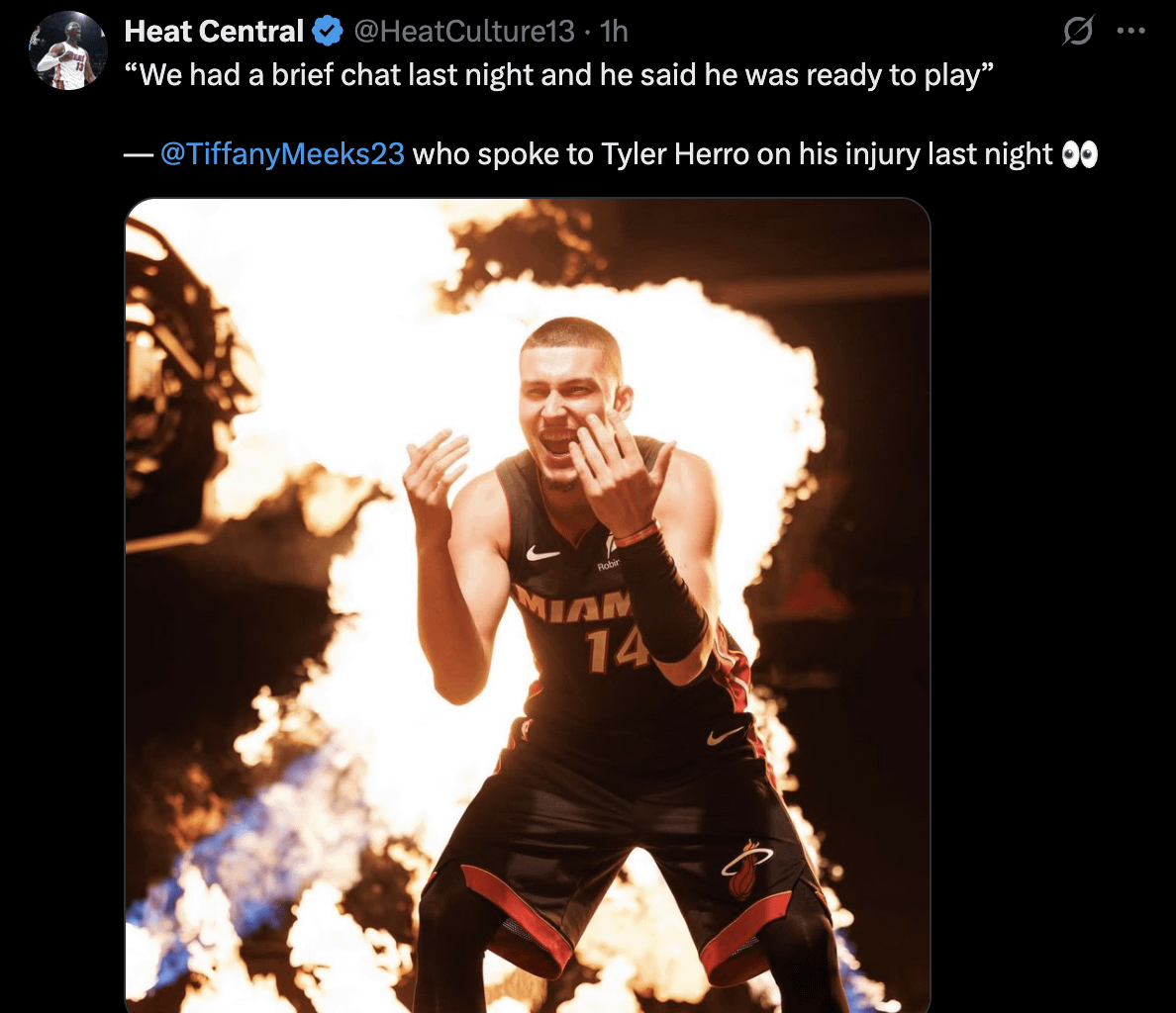 “We had a brief chat last night and he said he was ready to play.” 🔥🔥🔥