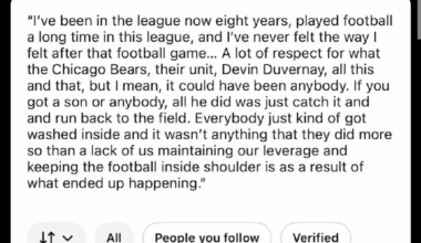 [Dave] Luther Burden leaves his thoughts on Vikings ST Coordinator Matt Daniels comments about anybody being able to do what Devin Duvernay did on the final kickoff 😂