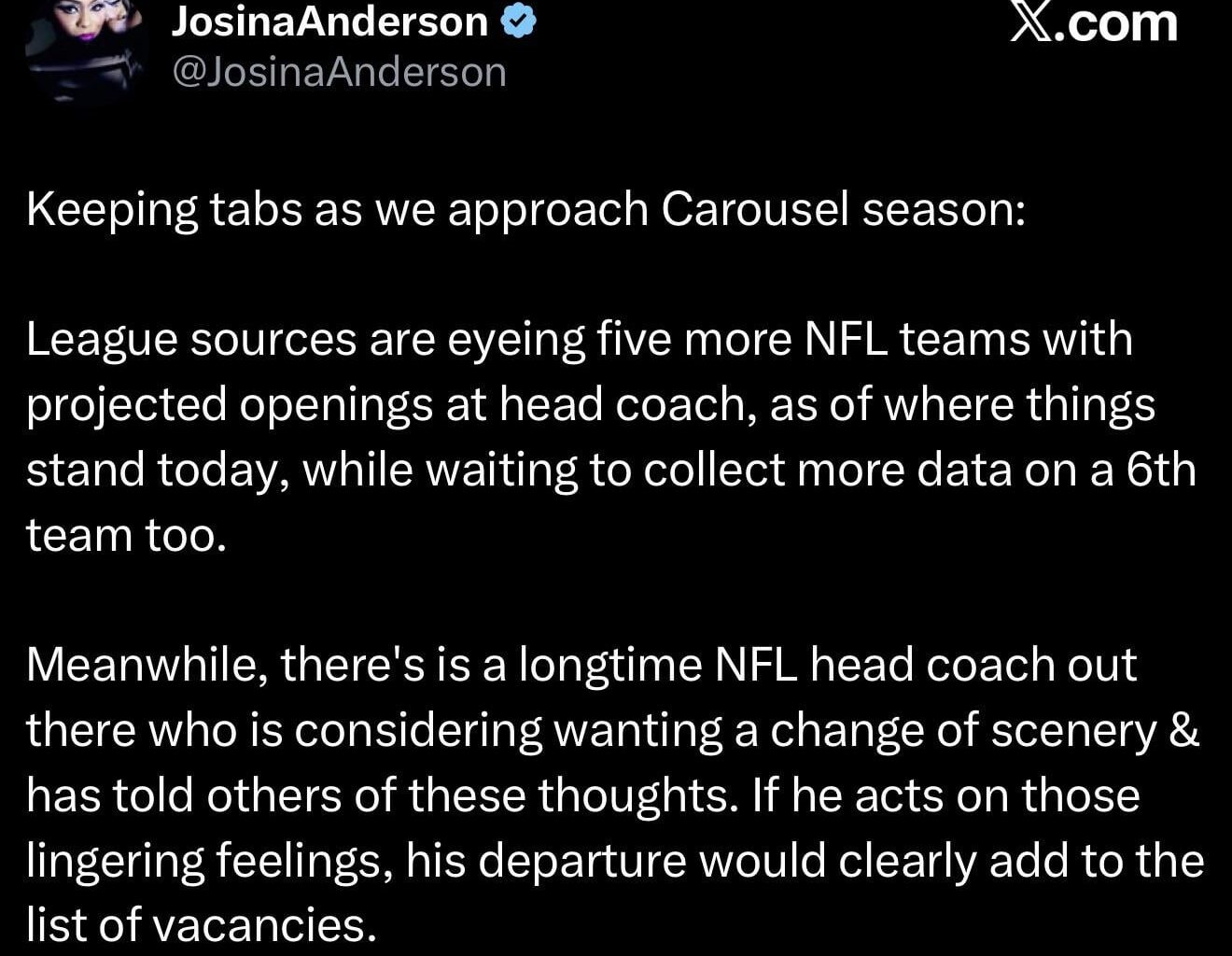 [Anderson] There is a Longtime Head Coach Considering Change of Scenery
