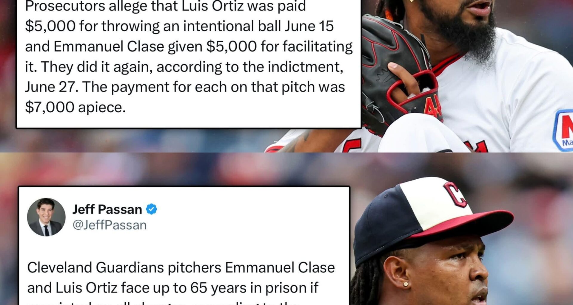 Clase and Ortiz could face up to 65 years in prison if convicted on all charges