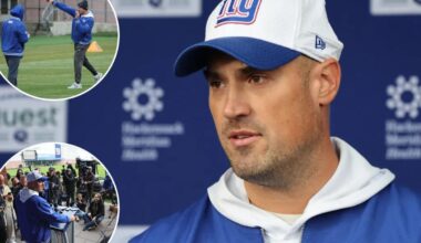 How Mike Kafka handled his first day as Giants coach with tone-setting decisions