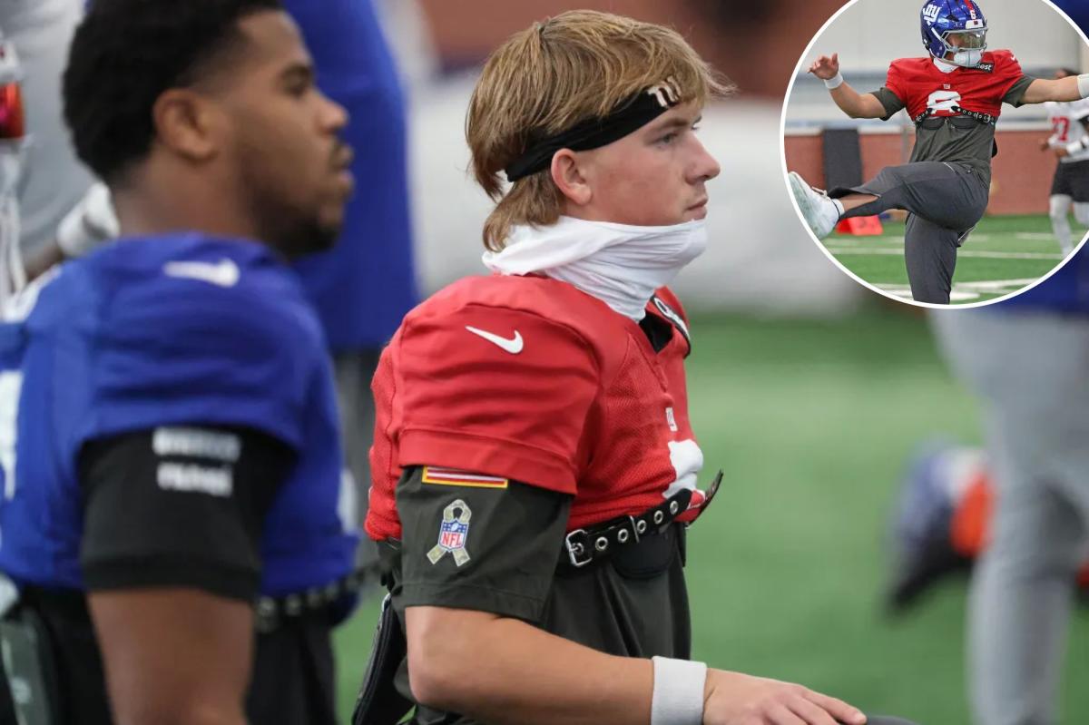 Jaxson Dart takes step toward Giants return after concussion absence