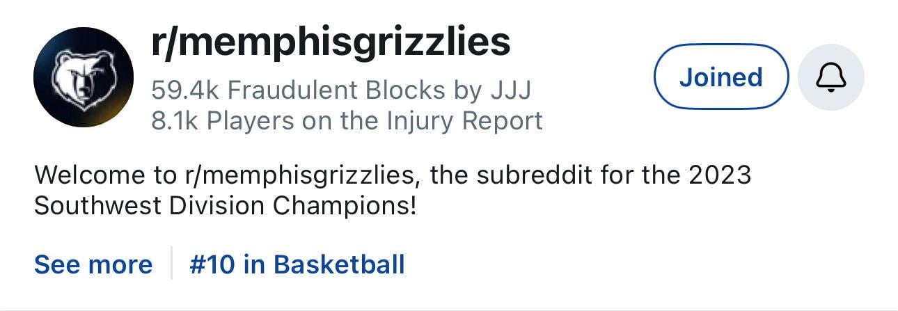 Whenever something happens with Ja, this sub jumps up to the Top 10 in Basketball & consequently becomes the most repetitive sub in the game