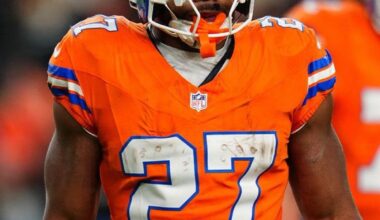 [Rapoport] Broncos RB JK Dobbins will be out on Sunday vs the Chiefs with a significant foot injury and is believed to be out for the foreseeable future, per me and Tom Pelissero. Dobbins is still working through options, and while there’s no final determination, IR remains a possibility.