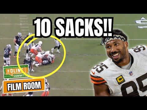 FILM: Myles Garrett and Cleveland Browns EMBARRASS Las Vegas Raiders offensive line with 10 sacks!