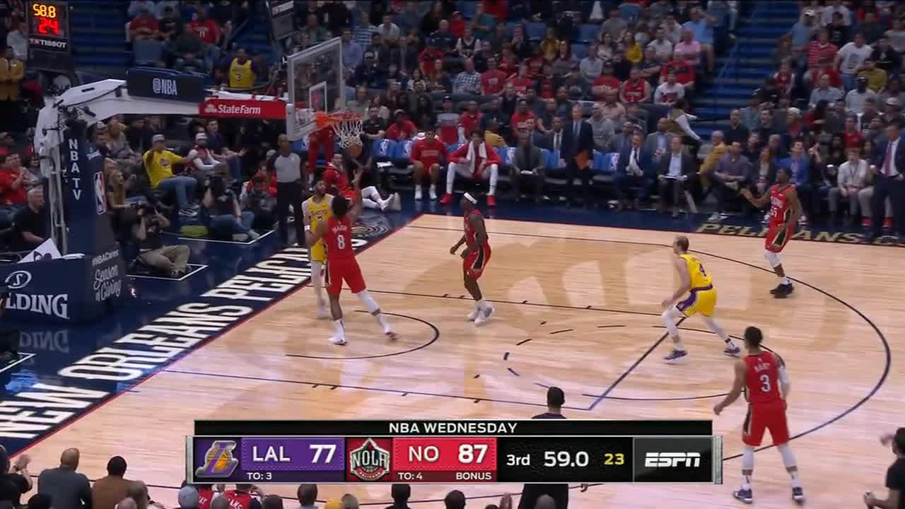 Six Years Ago Today: Anthony Davis returns to New Orleans as a Laker, introduced with Darth Vader's music in the starting lineup. Booed all game, Davis scores 41 (15-30), injures his elbow, but comes back to make the game-winning steal & free throws in a 16-point comeback.