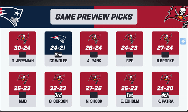 Week 10 Game Picks