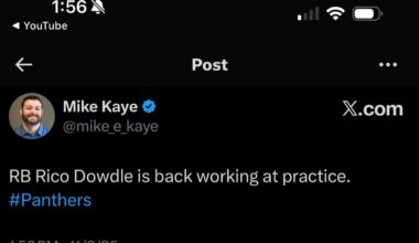 [Kaye] Rico is practicing today