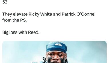 [Nemhauser] Seahawks place Jarran Reed on IR, along with Dareke Young.