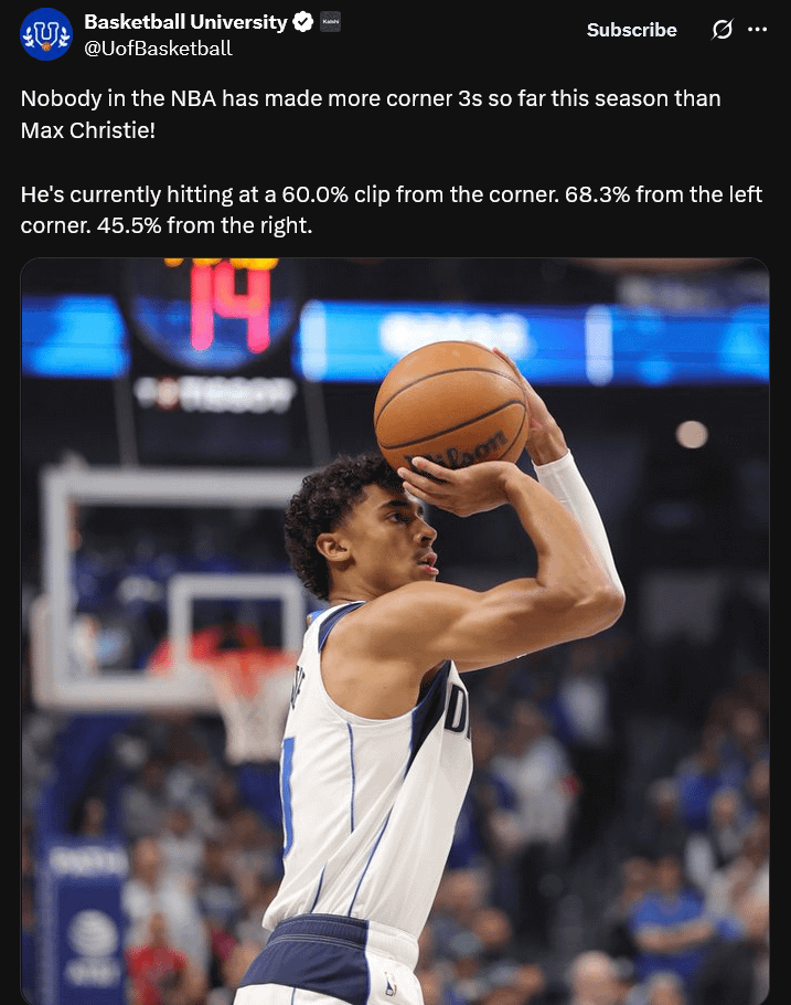 Max is a perfect player to start next to Coop for the next 10 plus years, and should be an untouchable part of the rebuild: Fits the age timeline, unselfish passer, elite shooter, improving ball handling and POA defense