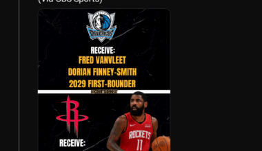 Mark out here shooting down mock trades (any trade with the Rockets should involve us getting our own pick back from them)