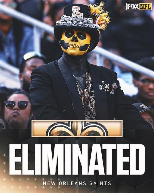 The Saints are Eliminated from Playoff Contention