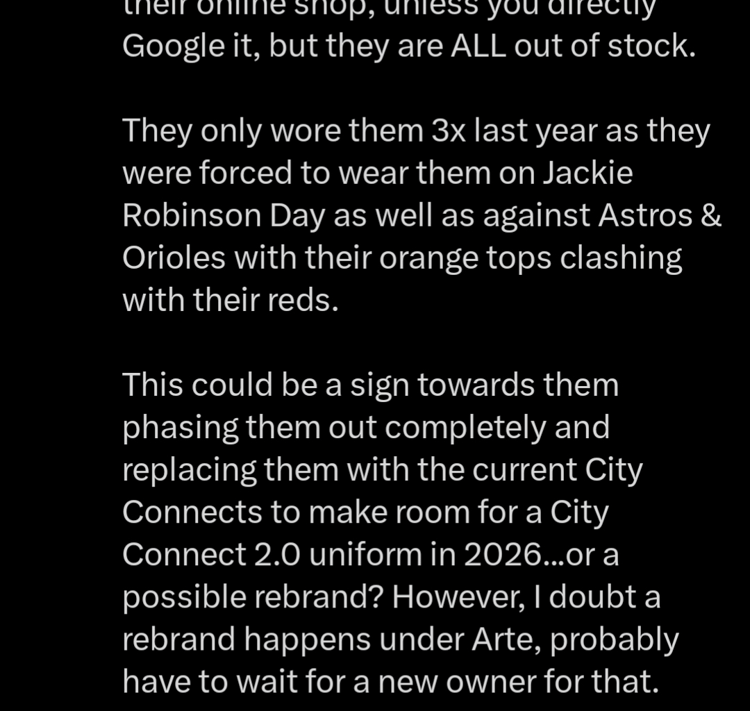 The Angels appear to be phasing out their gray uniforms completely, in order to keep the current CCs, while also bringing in new CCs for 2026.